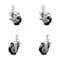 Service Caster 3 Inch Black Polyurethane Wheel Swivel 3/4 Inch Square Stem Caster Brakes, 2PK SCC-SQ20S314-PPUB-BLK-TLB-34-2-S-2 - alternate 1